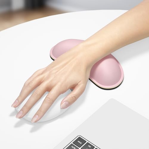 Brown Leather Memory Foam Keyboard Wrist Rest Pad Set J8741