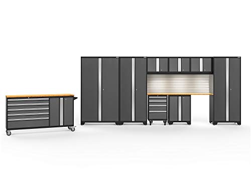 Gray 10 Piece Garage Cabinets W226