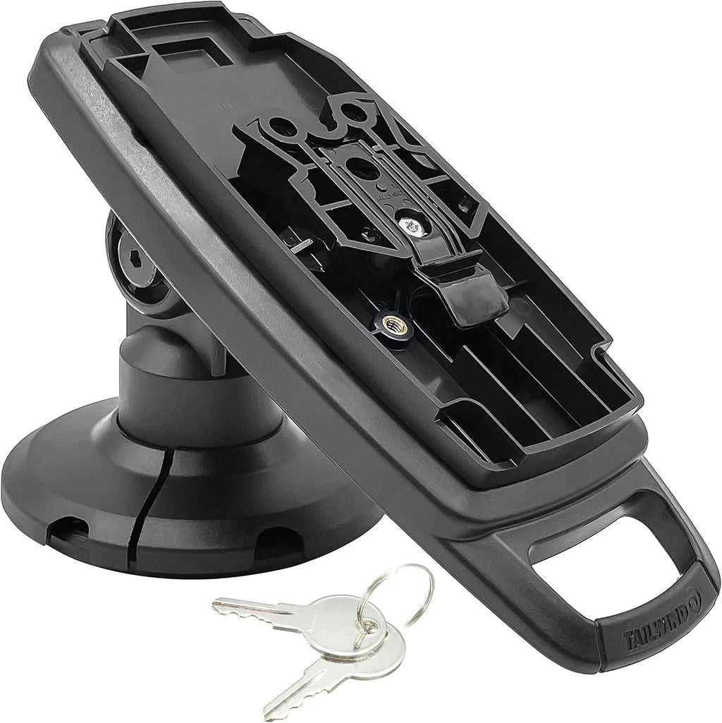 Black Compact Pole Mount Terminal Stand S337109