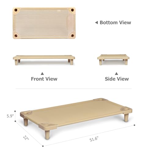Stackable Kids Nap Cot with 4 Lockable Casters, Set of 5 R5020
