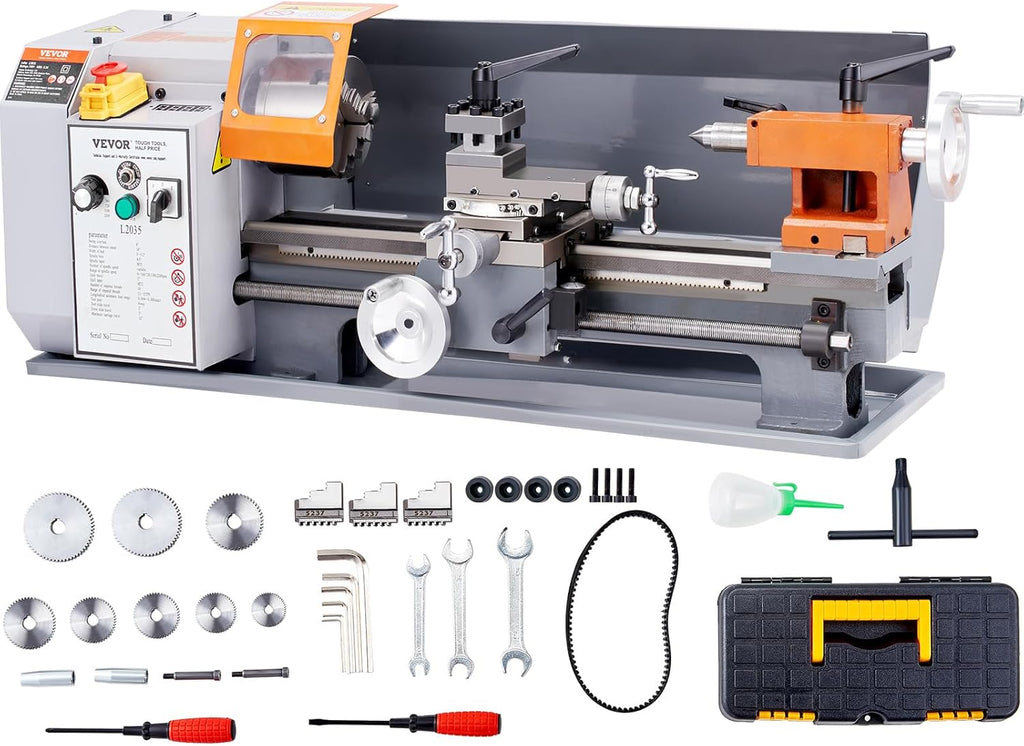 7.87'' x 13.78'' Precision Benchtop Metal Lathe C13224