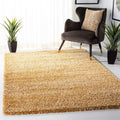 8' x 10' Gold Ivory Shag Area Rug J406