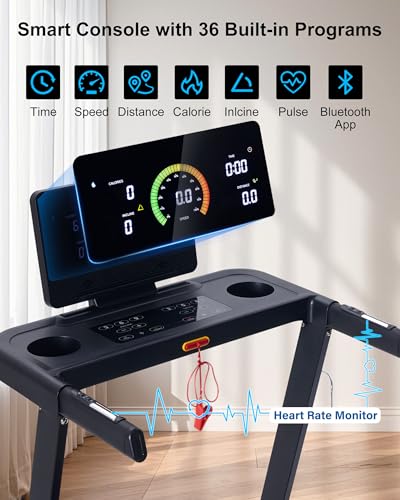 20% Incline 3.0HP 10 MPH Running Machine with 18.5" Wide Belt A1413