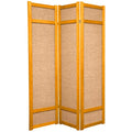 6 ft. Tall Jute Shoji Screen - 3 Panel - Honey U933