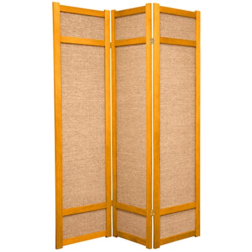 6 ft. Tall Jute Shoji Screen - 3 Panel - Honey U933