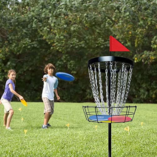 Portable Disc Golf Basket with 6 Discs and Carry Bag G531178