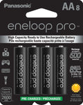 8-Battery Pack AA Rechargeable Batteries N142