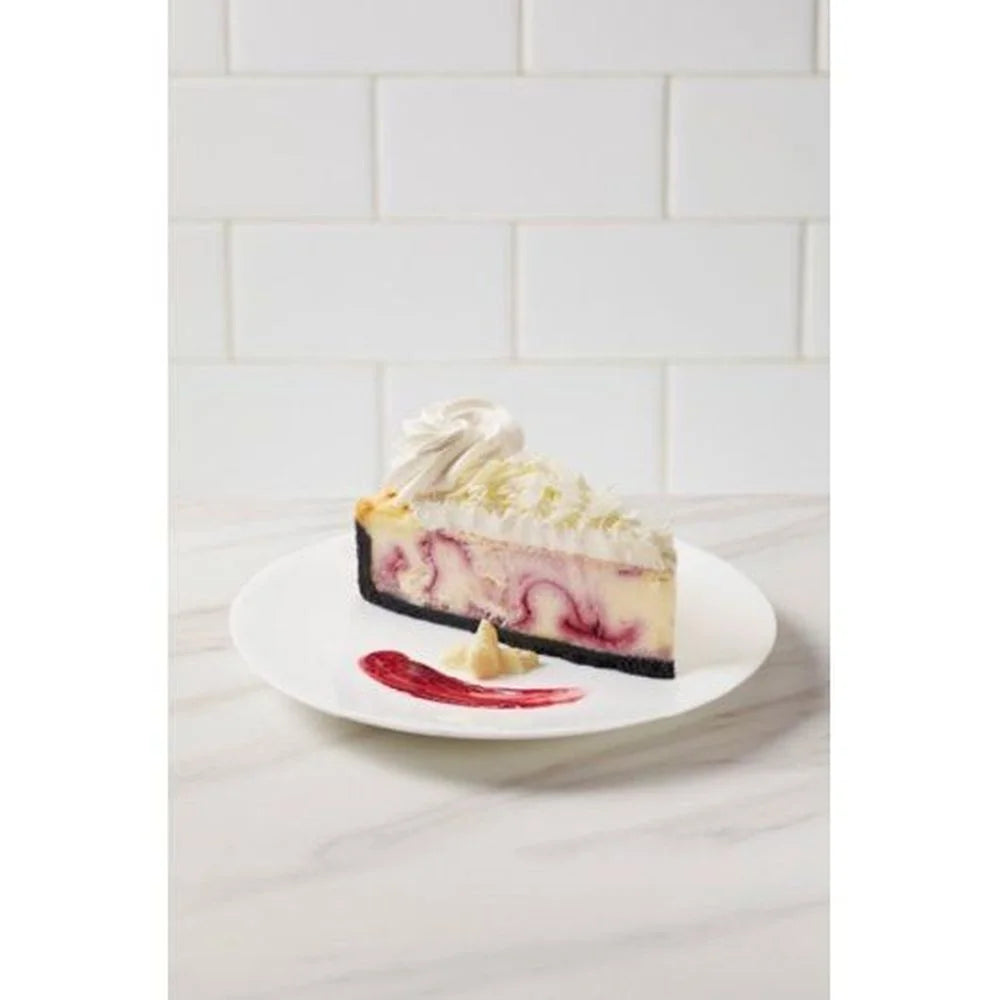10 inch 14 Slice White Chocolate Raspberry Cheesecake, 80 Ounce U641