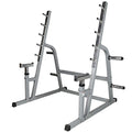 Adjustable Spotter Arms Half Power Cage Bench Press and Squat Rack Combo V8469