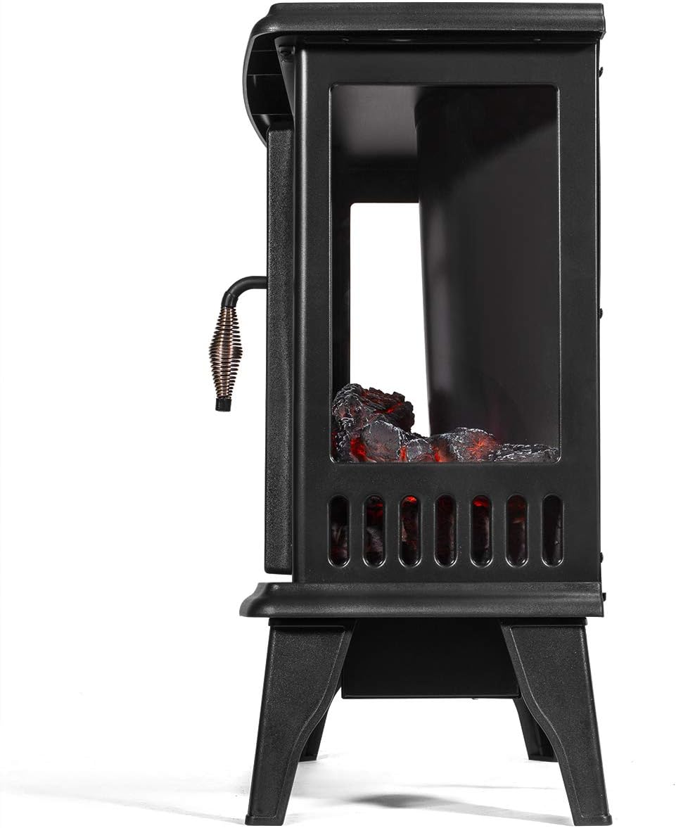 Black 1500W Electric Fireplace Stove Heater K15341