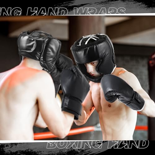 14 Pcs Boxing Set Including Boxing Gloves Headgear Helmet Punching Bag Hand Wraps Sport Mouth Guards Q856