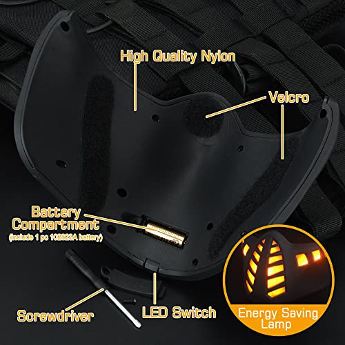 Halloween Scary Led Mask Light Up Demon Oni Cyberpunk Half Face Masks X801