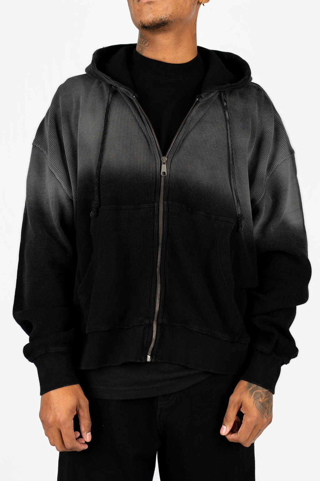 Sun-Dried Waffle Knit Baby Zip Up