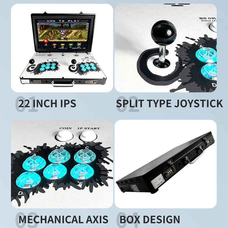 22 inch Screen Retro Electronic Game Console with Metal Box A419