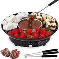 Electric Fondue Pot Set with 4 Roasting Forks X922007