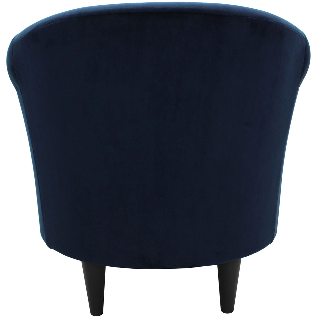 Navy Blue Microfiber Bucket Accent Chair R82956