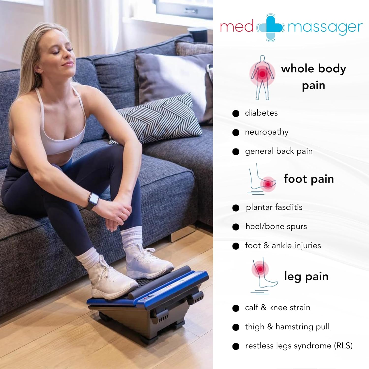 Foot Massager Deep Tissue Massage Therapy, Dual Speed, Portable & Compact K979