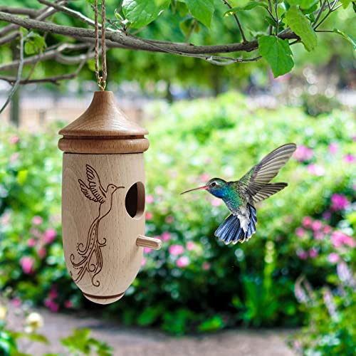 3pcs Hanging Wooden Hummingbird House H537040