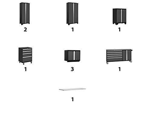 Gray 10 Piece Garage Cabinets W226