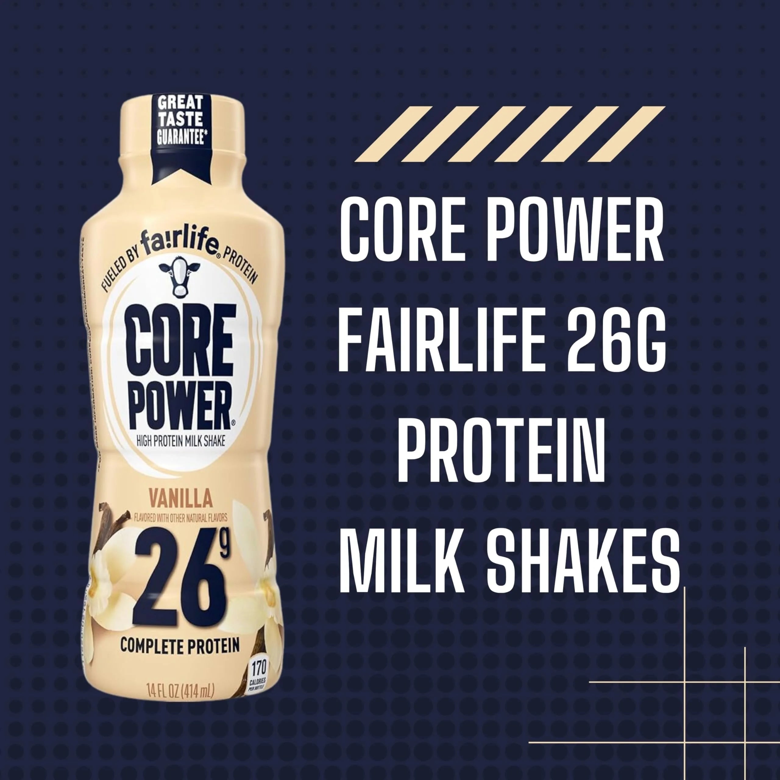 Vanilla 14 Fl Oz Pack of 12 Protein Shakes and Key Chain A923918