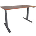 Adjustable Sit/Stand Desk 60"x30" Cherry Wood Finish Black Frame L21307