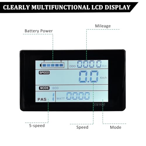 48V 1000W 26" Front/Rear Wheel Electric Bike Conversion Kit with LCD Display M6794