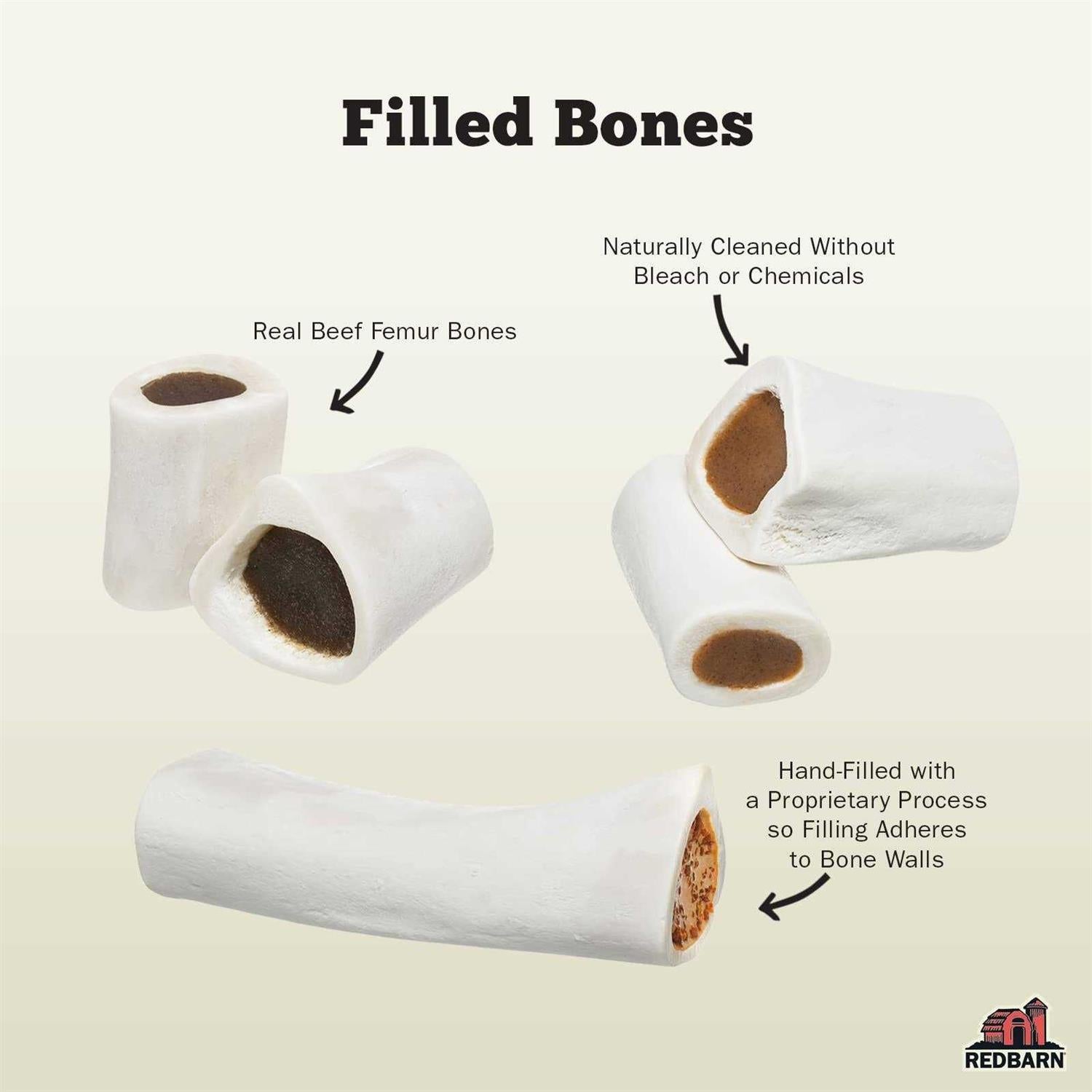 Large Beef Filled Bones Dog Treats H81917