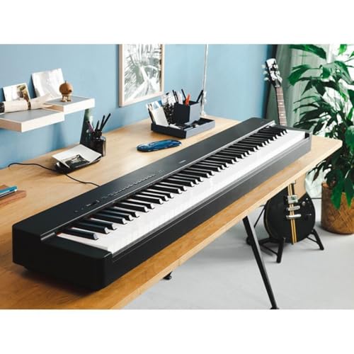 Black 88-Key Weighted Portable Digital Piano Keyboard with Music Rest, Sustain Foot Switch, Built-in Speakers, USB Connectivity A96044