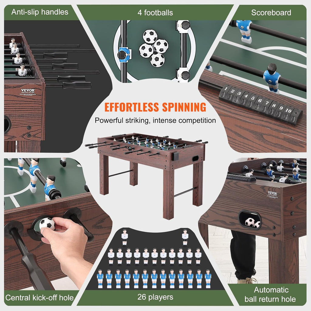 55 inch Standard Size Foosball Table with 4 Balls and 2 Cup Holders I5203