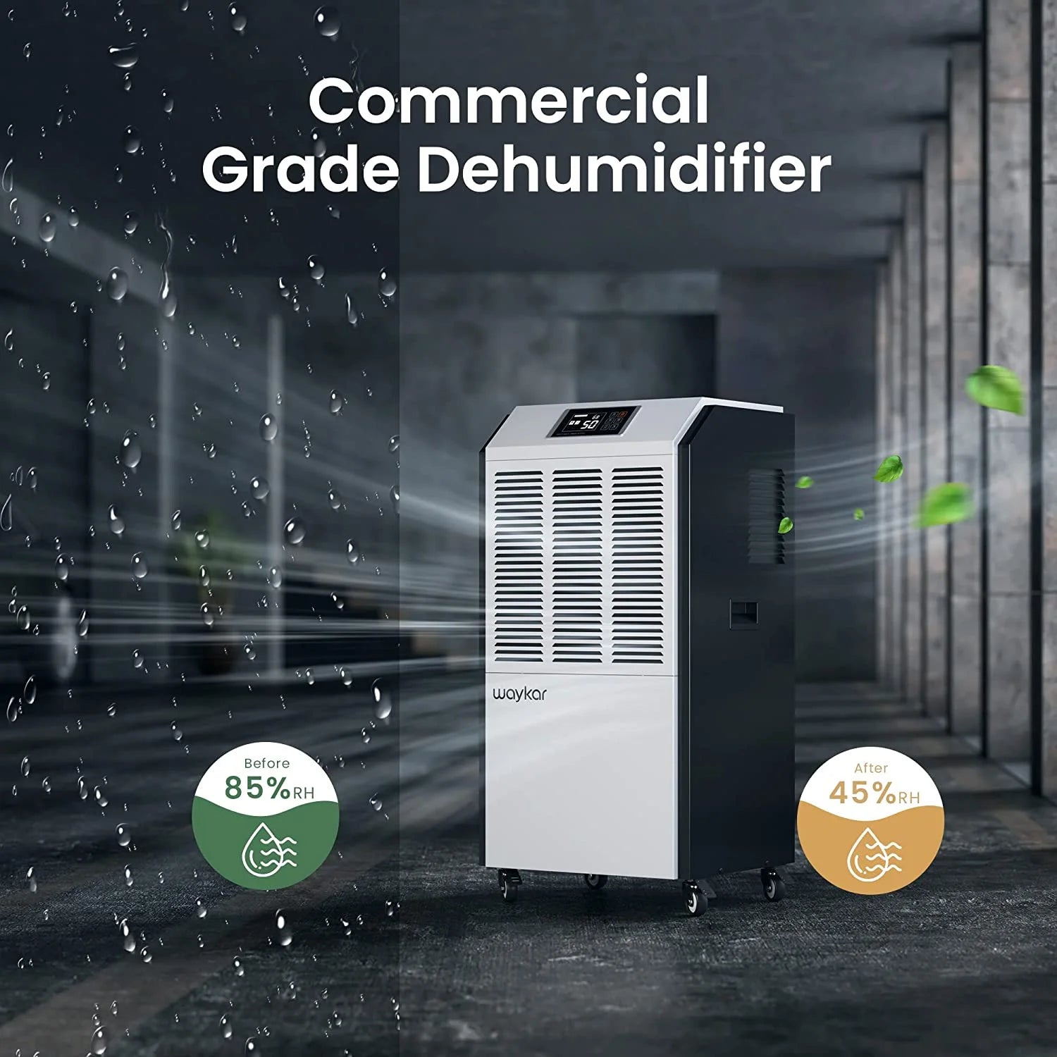 291 Pints Commercial Dehumidifier with Drain Hose T1121