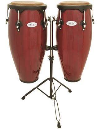 Tobacco Wood Conga Set with Stand A93678