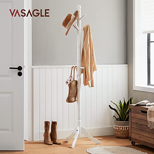 Solid Wood Coat Rack with 10 Hooks K87159