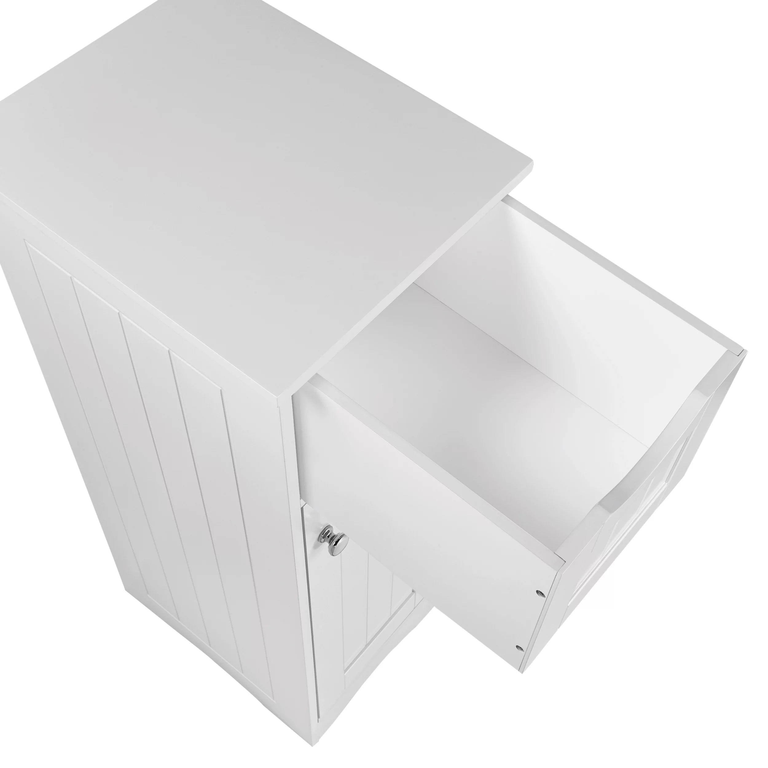 White Slim Cabinet with Drawer S400011