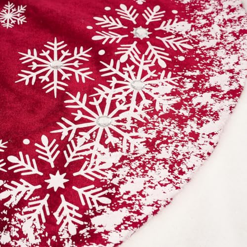 48 Inches Red Velvet Christmas Tree Skirt W87113