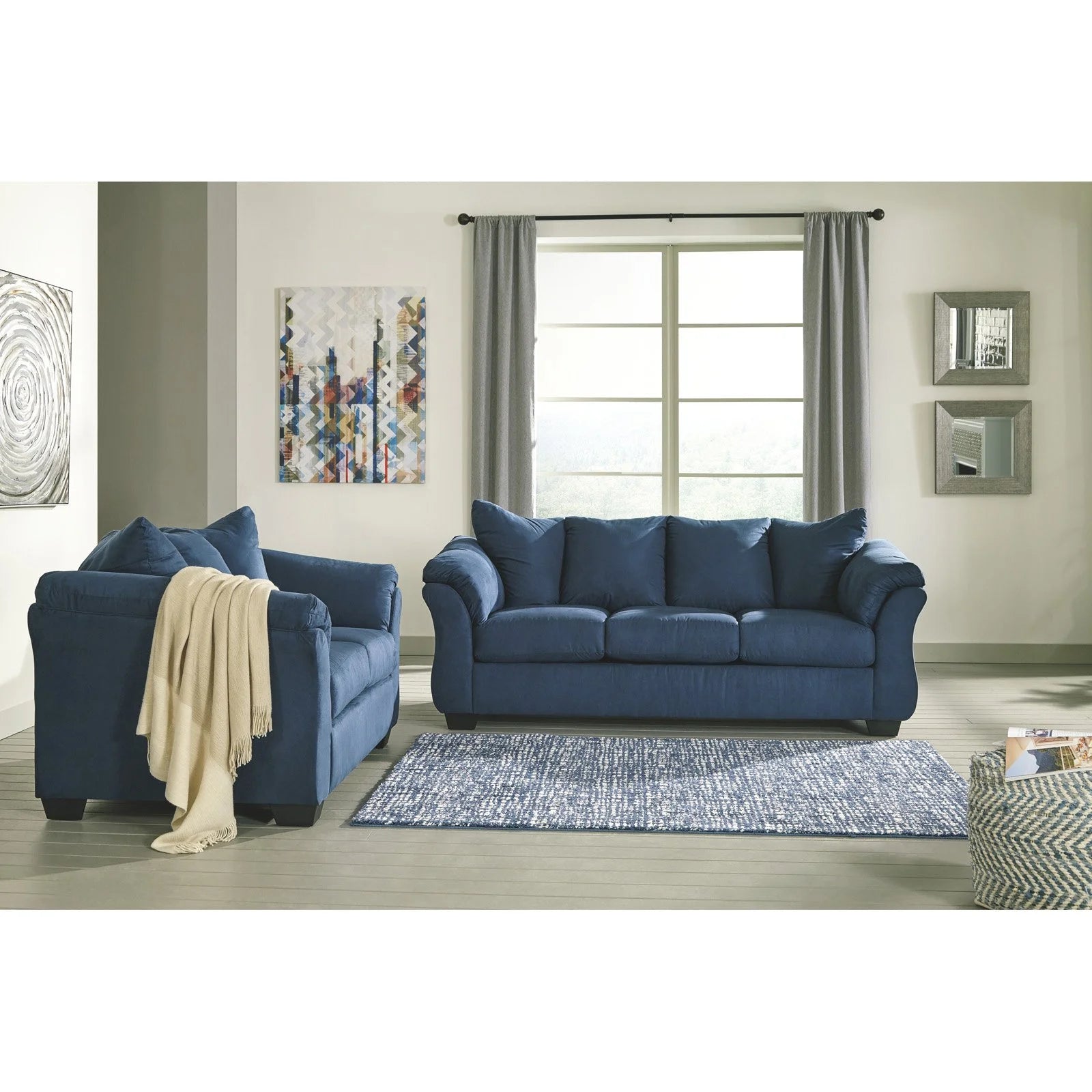Blue Loveseat X72374