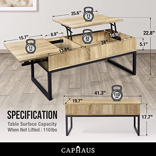 Lift Top Coffee Table with Sliding Drawer, 41" Espresso Z935