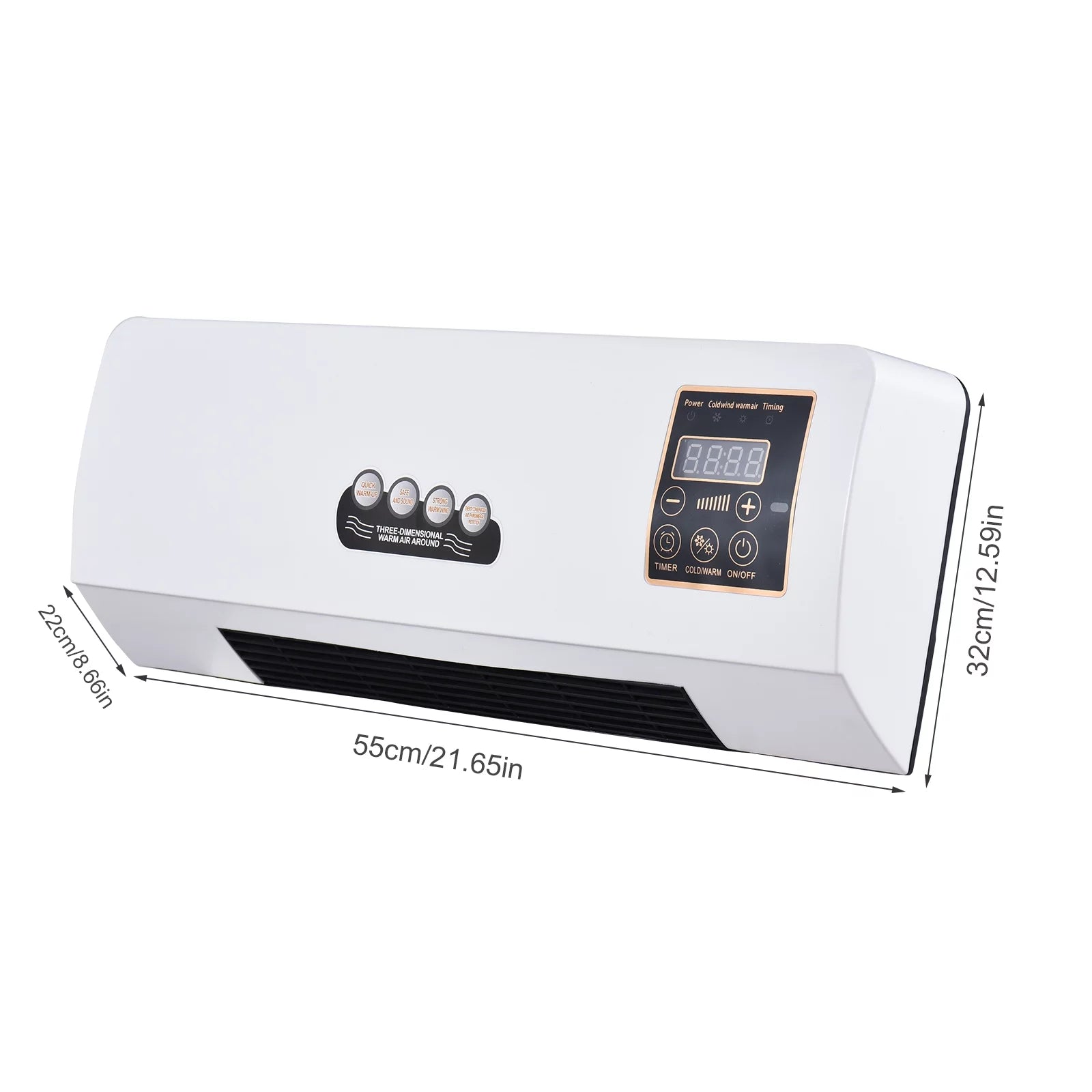 1800W Heater and Air Conditioner Combo, 2-in-1 Electric Cooling and Heating Fan with Remote Control V224718