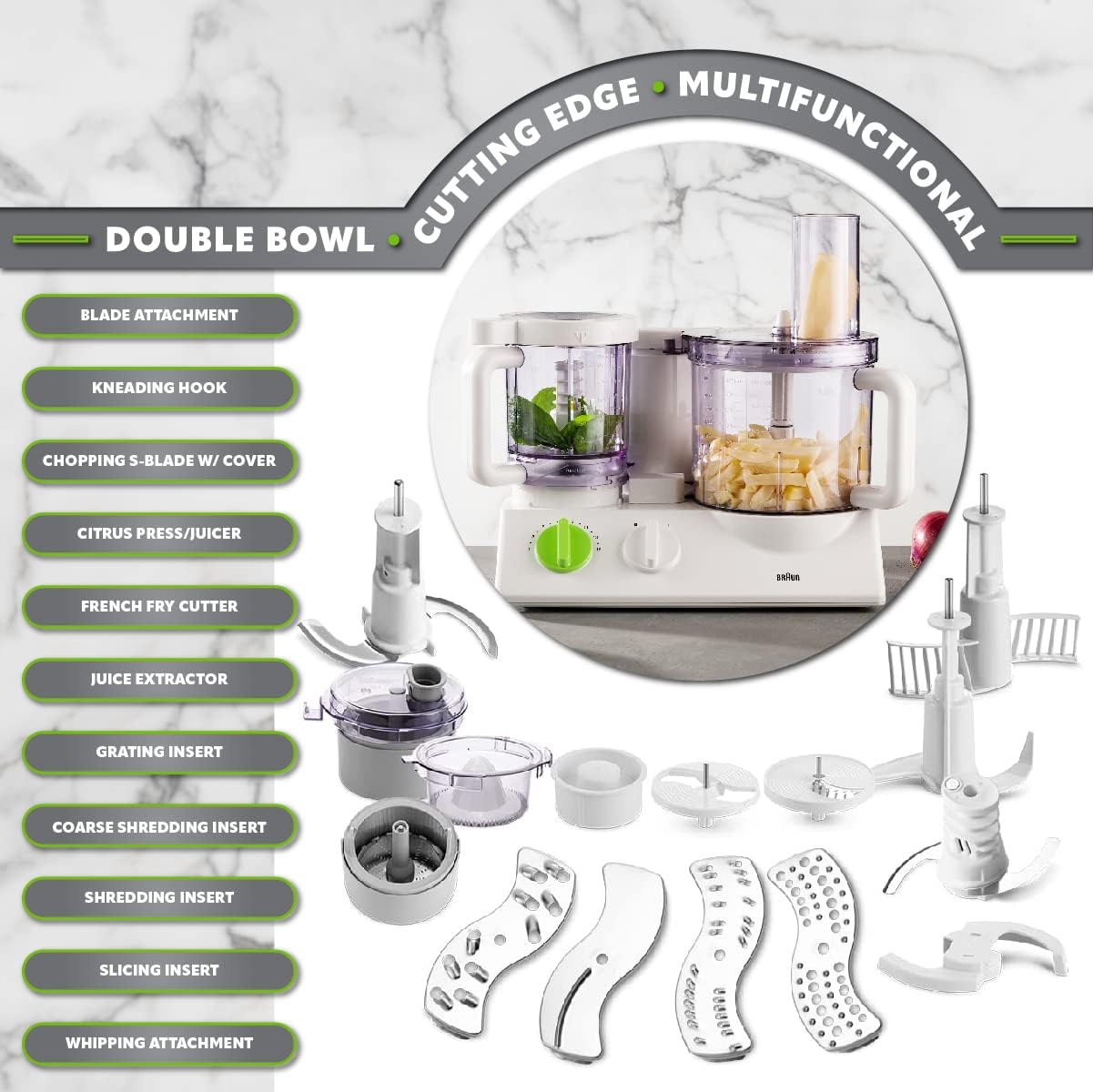 12 in 1 Multi-Functional Food processor with Blender, Juice Extractor, Citrus Juicer A4996