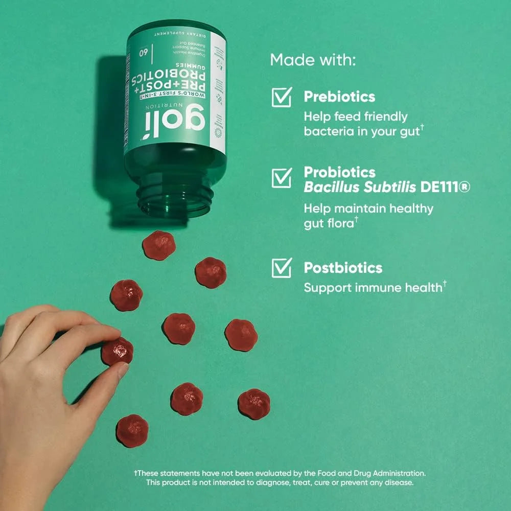 60 Count Pre Post Probiotic Gummies E668