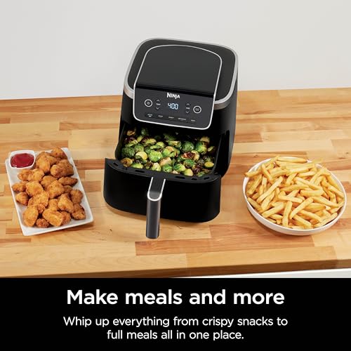 4-in-1 Air Fryer with 5 QT Capacity, Nonstick Basket & Crisper Plate, Grey Z1614