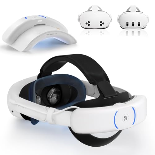 Elite Head Strap with Dual Fast Charging Battery Pack & Charging Dock for Meta Quest 3/3S - VR Headset Accessory Headstrap Y611078