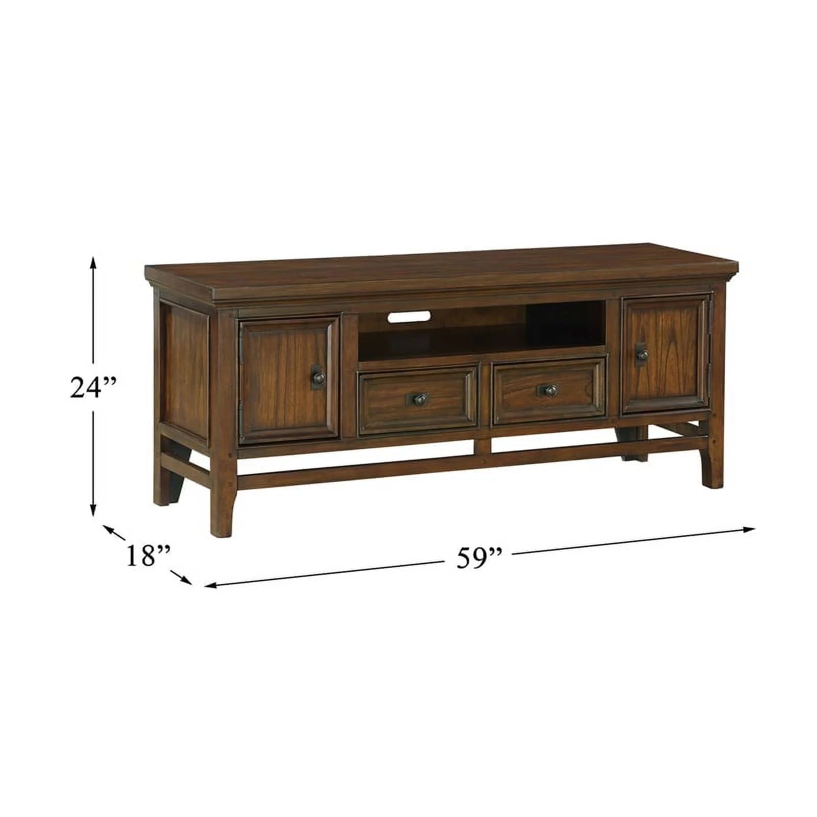 Brown Cherry Wood TV Stand K74378
