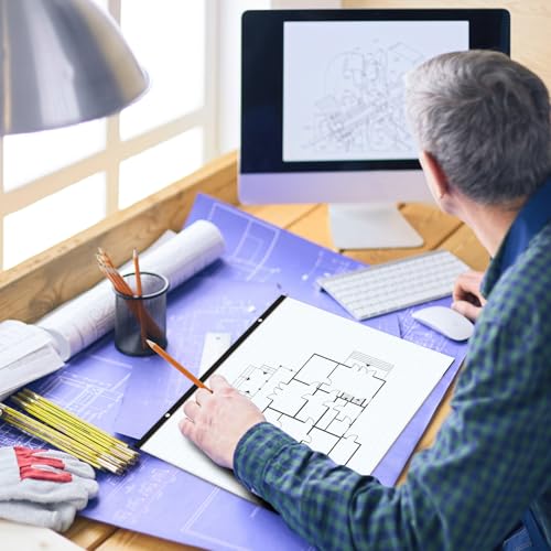 2 Pads Large Engineering Graph Paper 22x17 inch 1/4inch Quad Grid S915