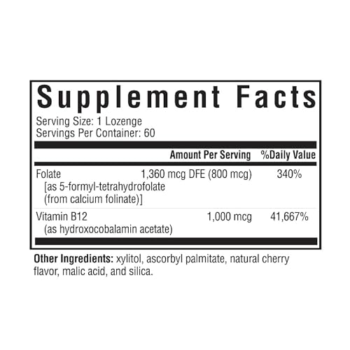 60 Lozenges Hydroxo B12 with Folinic Acid Supplement S21848