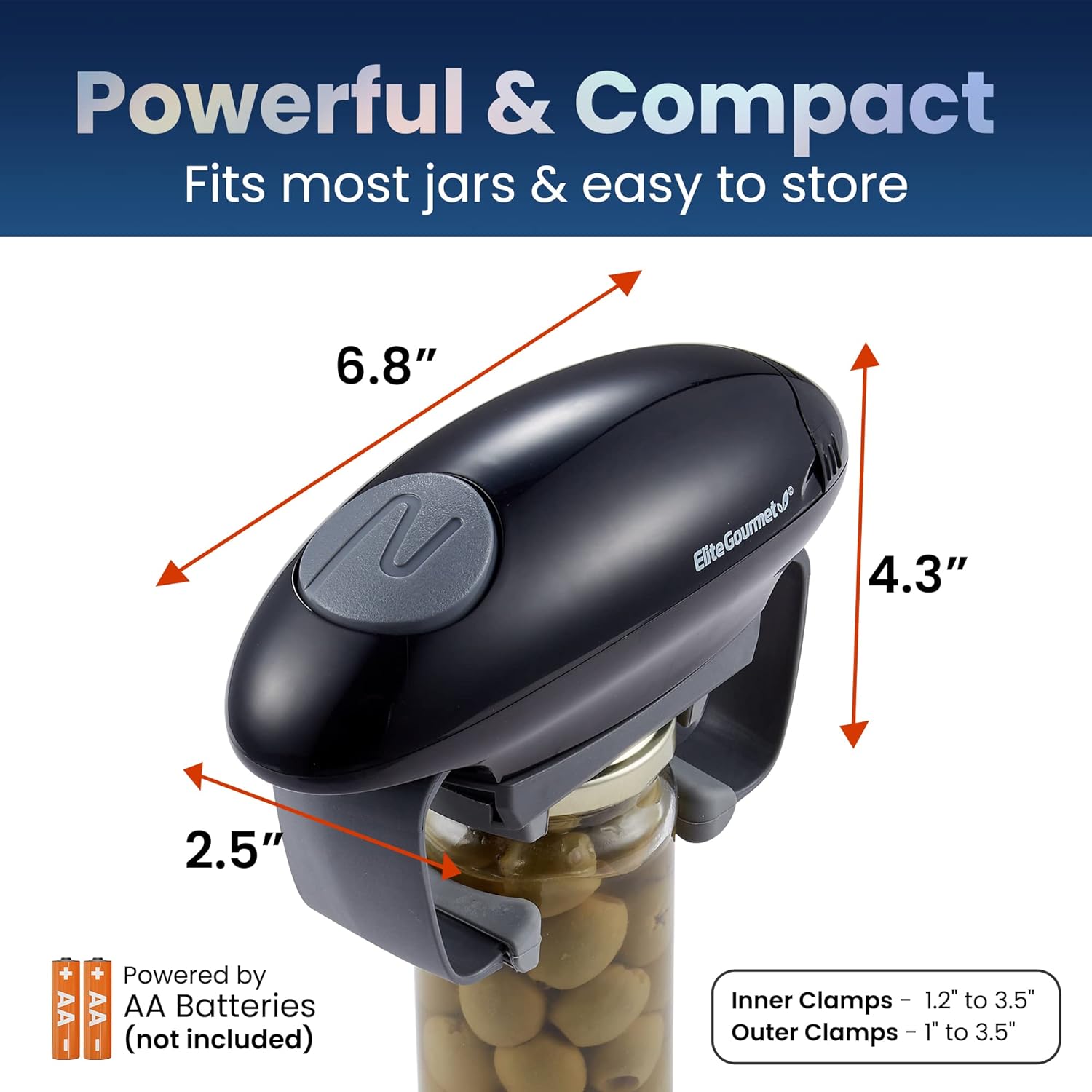 Black/Gray Electric Jar Opener D4198