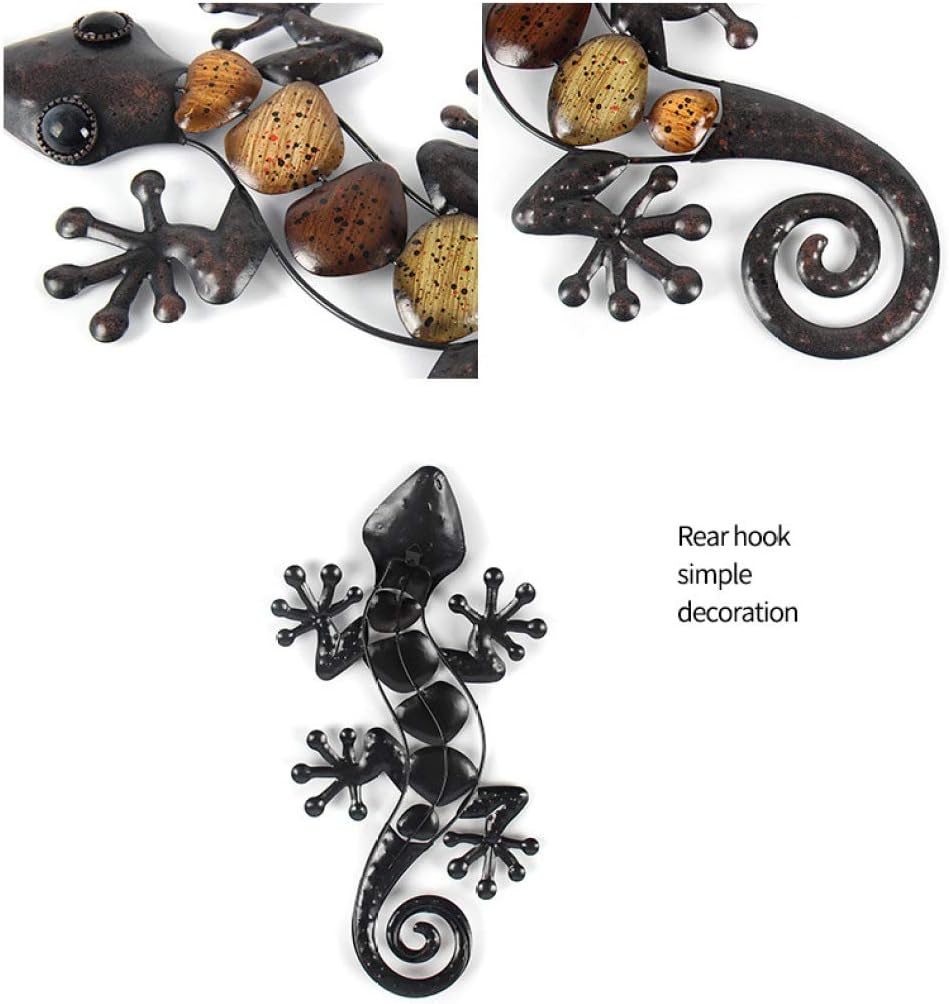 Metal Gecko Wall Statues (2 Pack) K8916