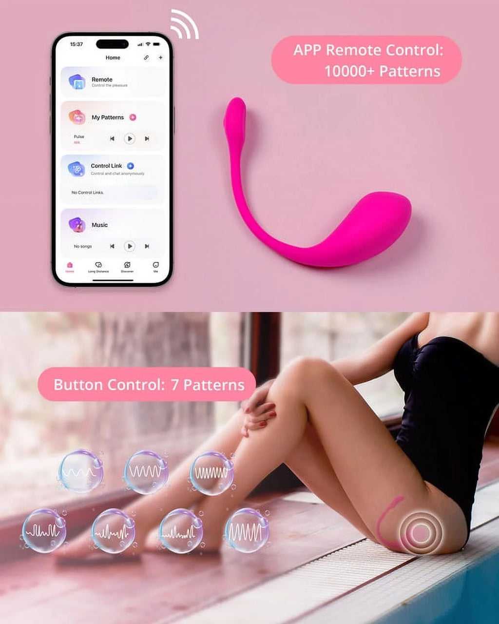 Pink Wireless Bullet Vibrator R2239