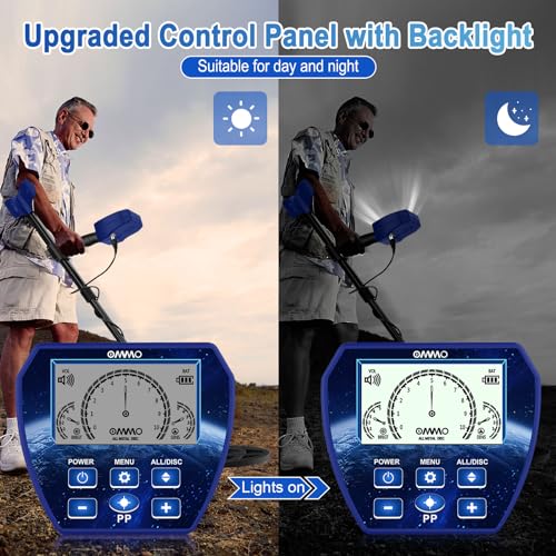 Metal Detector with 4.3IN Backlight Screen 10'' Waterproof Coil F146039