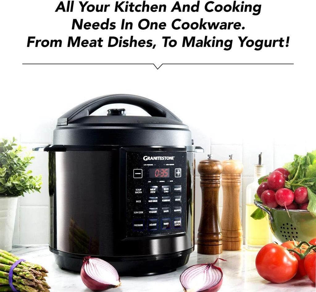 12-in-1 6 Quart Electric Pressure Cooker with LED Display P129