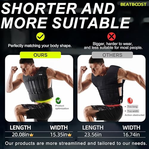 20lb/30lb/40lb/50lb/60lb Adjustable Weight Vest with Steel Plates B537944